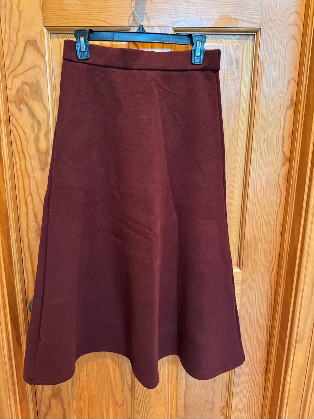 OGL FUZ LUXX LONG BURGUNDY PULL ON SKIRT NWT